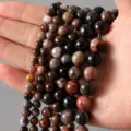 10mm (37 Pieces/String) / Petrified Wood