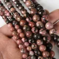 6mm (60 Pieces/String) / Rhodonite