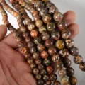 6mm (Approx. 60 Pieces) / Natural Leopard Skin Jasper
