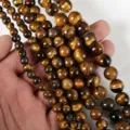 6mm (60 Pieces/String) / 1A Yellow Tiger Eye