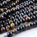 6mm (Approx. 60 Pieces/String) / Blue Tiger Eye (Grade AB)