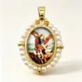 Saint Michael Archangel Pendant (Pendant 6) / Single Piece (33x22mm)