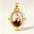 Religious Painted Icon Pendant (Pendant 4) / Single Piece (33x22mm)
