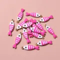 Style de Poisson Rose Clair (AL2-261) / 19x5mm