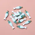 Style de Poisson Cyan (AL2-262) / 19x5mm