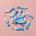 Style de Poisson Bleu Clair (AL2-265) / 19x5mm