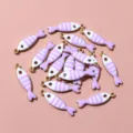Style de Poisson Violet (AL2-264) / 19x5mm