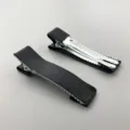 Κλιπ 3.5cm με Μισή Επένδυση Κορδέλας / Μαύρο