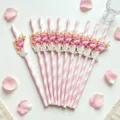 Cocktail Blumenbecher Stil / 20 Stück/Packung / Rosa und Weiß Gestreift