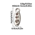 316L stainless steel bubble-letter charm in silver tone, shown front-on with three oval openings - Letter I / Steel