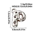 Silver 316L stainless steel bubble-letter P charm, smooth and glossy with a top hanging loop - Letter P / Steel
