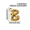 Gold-tone 316L stainless steel bubble letter B charm with a small loop, shown on a white background - Letter B / Gold