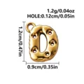 Gold-tone 316L stainless steel bubble letter D charm with a glossy finish and hanging loop - Letter D / Gold