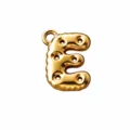 Gold-tone 316L stainless steel balloon E charm, 1.2 × 0.9 cm, with top hanging loop - Letter E / Gold