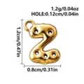 Gold-tone balloon-style letter Z charm in 316L stainless steel, shown on a clean white background - Letter Z / Gold