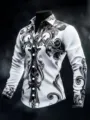 S / Black White Baroque Scroll (FS004O)