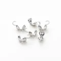 Heart / 20 Pieces (5x10mm) / White Gold