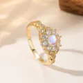 Taglia 7 / Corona di Pietra di Luna Oro