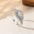 Taglia 7 / Corona di Pietra di Luna Argento