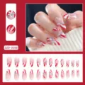Christmas Red White Striped Snowflake Style (SDD-0066)