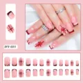 Christmas Red White Striped Snow French Style (DFX-0011)