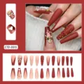 Christmas Matte Wine Red Snowflake Bell Style (CTD-0015)
