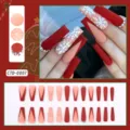 Christmas Matte Red Snowflake Rhinestone Style (CTD-0007)