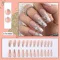 Christmas Nude Pink Silver Glitter Snowflake Style (CTX-0003)