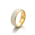 Size 6 / European And American Minimalist Three-Row Drill Style / Gold Base Colorful Rhinestone