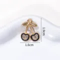 Ciliegia Smaltata Nera con Strass (A15-15黑色)