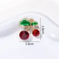 Pendentif Cerise avec Strass Rouge Facetté (A15-14)