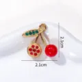 Double Cerise Strass avec Blocage de Couleur (A15-10)