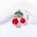 Double Cerise Facettée Rouge Foncé (A15-1)