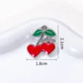 Cerise Rouge Cœur Bord Argent (A14-30白K色)