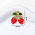 Cerise Émail Rouge Vert Classique (A14-27)
