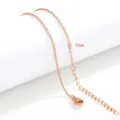 1mm Abgeflachte Gliederkette (F805) / 45+5cm / Roségold