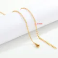 1.5mm Abgeflachte Gliederkette (F805) / 45+5cm / Gold
