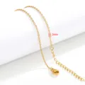 2mm Abgeflachte Gliederkette (F805) / 45+5cm / Gold