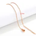 2mm Abgeflachte Gliederkette (F805) / 45+5cm / Roségold