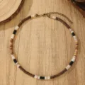Tribal Ethnic Color Block Disc Bead Style (ZJ17342)