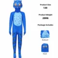 Enfants 150 / Combinaison Tigre avec Capuche (Mains et Pieds Connectés)