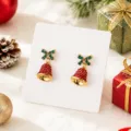 Rhinestone Bell Bow Style (26070401-1) / Red and Green