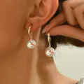 Wavy Mouth Snowman Artificial Pearl (24090903-3) / White