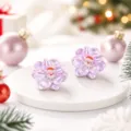 Santa Claus Flower Stud (25092908-1) / Light Purple