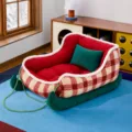 Christmas Sleigh Style (With Blanket) / S (51x38cm) / Christmas Red