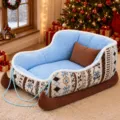 Christmas Sleigh Style (With Electric Blanket) / S (51x38cm) / Ethnic Blue