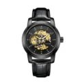 Black Strap Black Case Black Dial (Gold Movement)