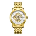Gold Steel Gold Case White Dial
