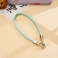 Fibbia in Metallo Galvanizzato Catena in Pelle Piatta (K6700)