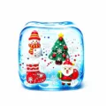 Weihnachtswürfel-Stil / OPP-Beutel / Blau